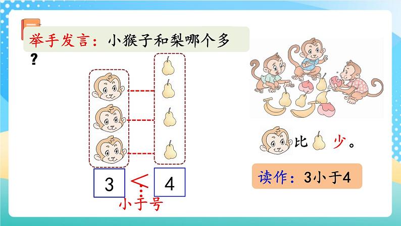 人教版数学一年级上册3.2《 比大小》 课件+教案+练习06