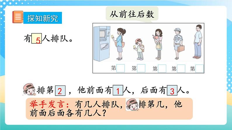 人教版数学一年级上册3.4 《第几 》课件+教案+练习03