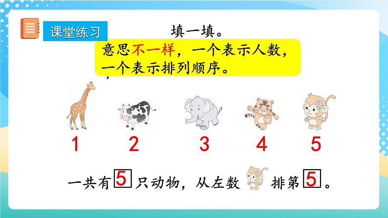 人教版数学一年级上册3.4 《第几 》课件+教案+练习07