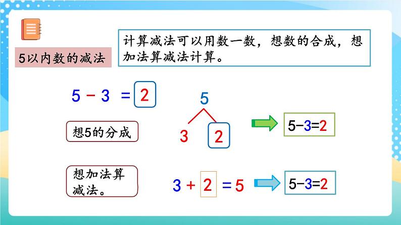 人教版数学一年级上册3.12 《练习五》 课件+练习07