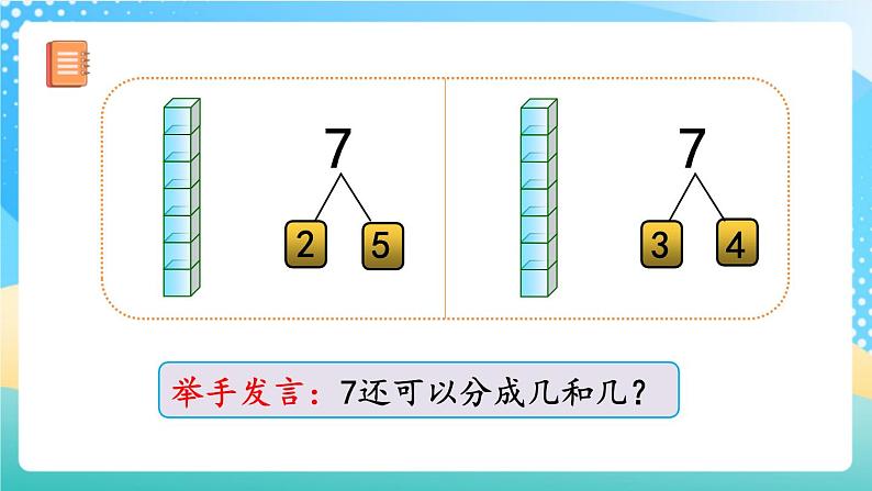 人教版数学一年级上册5.3 《6、7的组成》 课件第8页