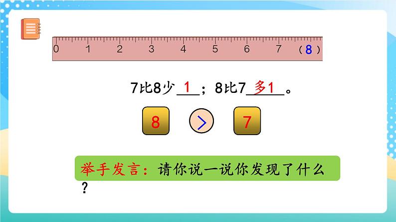 人教版数学一年级上册5.10《 8、9的数量和顺序的意义》 课件+教案+练习05