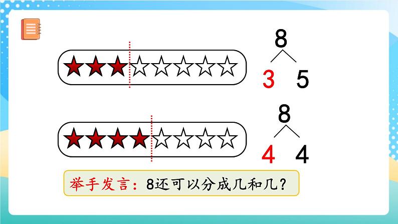 人教版数学一年级上册5.11《 8、9的组成》 课件第5页