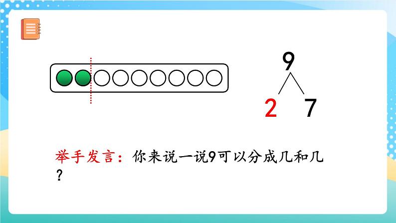 人教版数学一年级上册5.11《 8、9的组成》 课件第8页