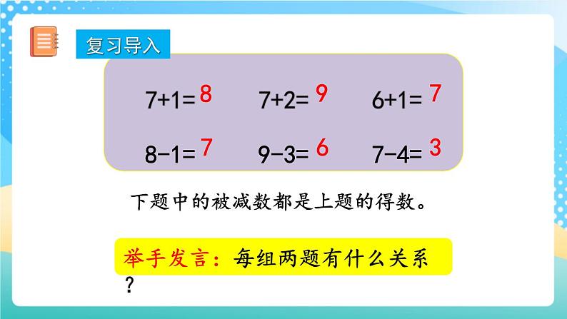 人教版数学一年级上册5.19 《连加、连减 》课件第2页