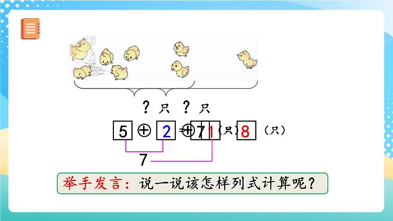 人教版数学一年级上册5.19 《连加、连减 》课件第6页