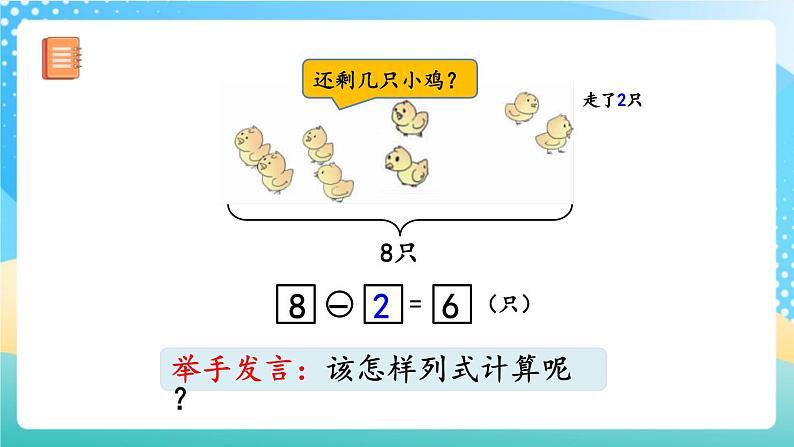 人教版数学一年级上册5.19 《连加、连减 》课件第8页