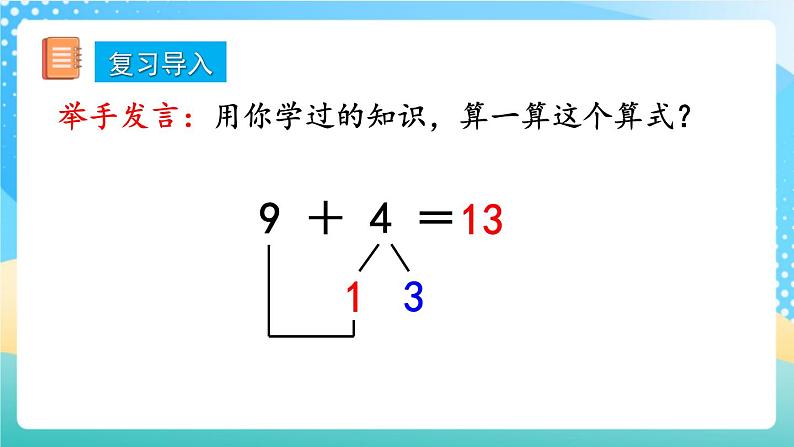 人教版数学一年级上册8.3 《8、7、6加几》课件第2页