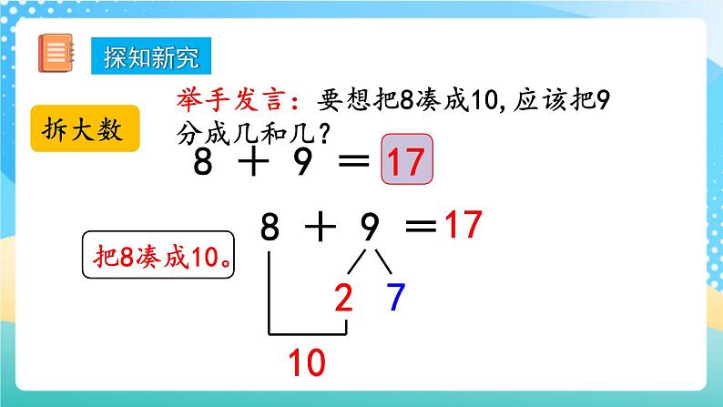 人教版数学一年级上册8.4 《加法的计算方法》 课件第3页