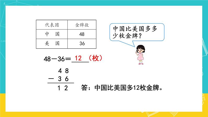 人教版数学二年级上册 2.4《不退位减》课件+教案06