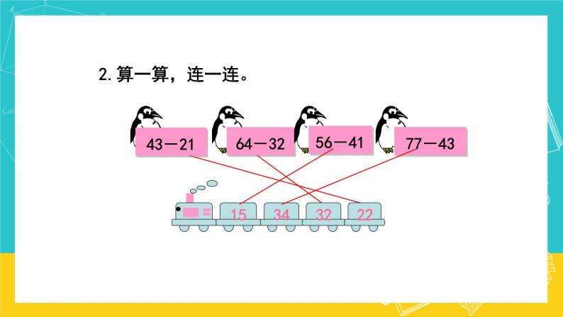 人教版数学二年级上册 2.5《退位减》课件+教案03