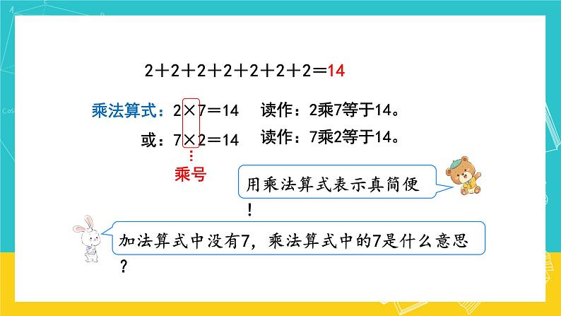 人教版数学二年级上册 4.1《乘法的初步认识》课件+教案07