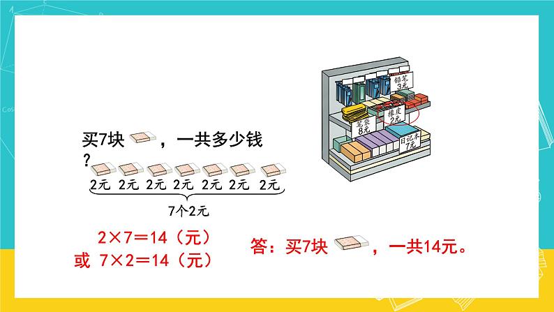 人教版数学二年级上册 6.3《解决问题》课件+教案06