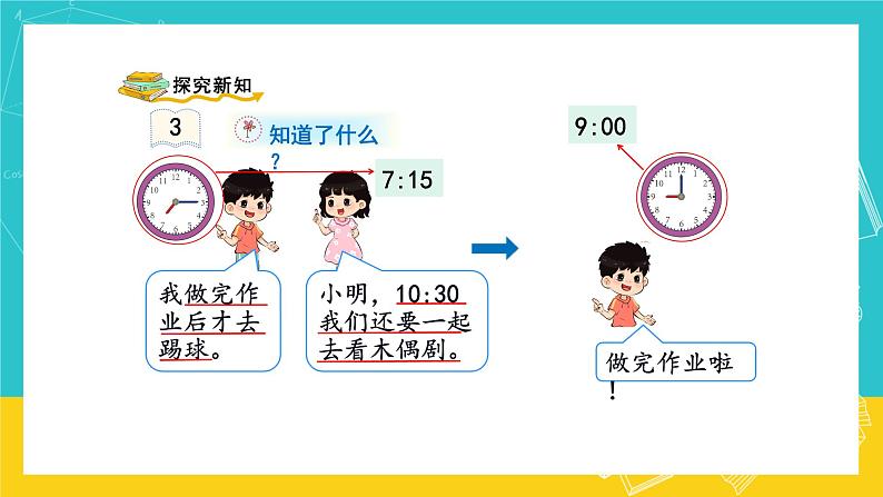 人教版数学二年级上册 7.2《认识时间》课件+教案03