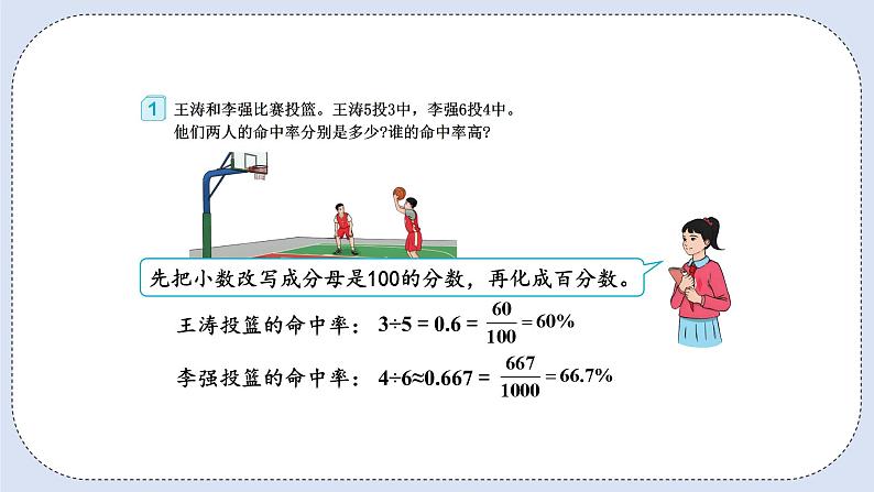 人教版数学六年级上册 6.2 百分数与小数、分数的互化 课件06