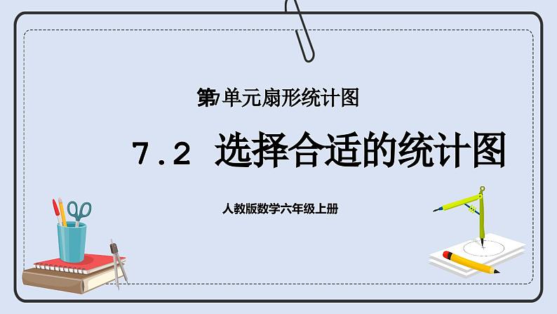 人教版数学六年级上册 7.2 选择合适的统计图 课件01