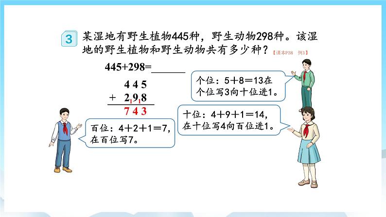 人教版数学三年级上册 4.2 三位数加三位数 课件04