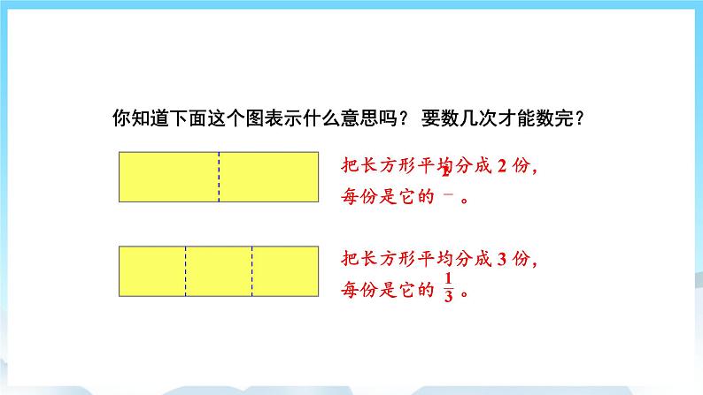 人教版数学三年级上册 10.4 分数的初步认识、集合 课件03