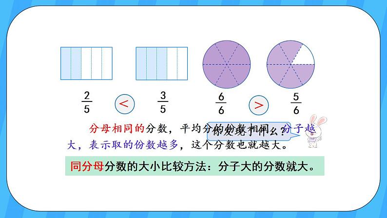 人教版数学三年级上册 8.4《比较同分母分数的大小》课件+教案05