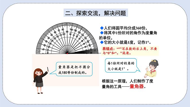 人教版数学四年级上册 3.2 角的度量 课件03