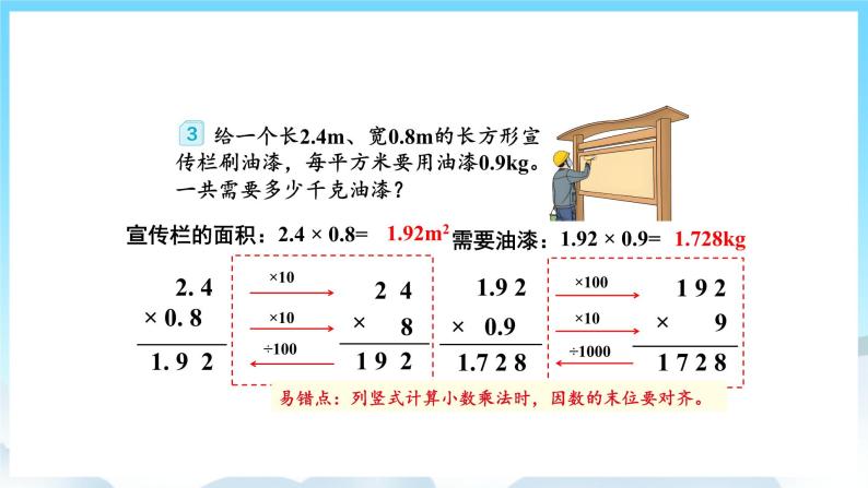 人教版数学五年级上册 1.3 小数乘小数 课件06