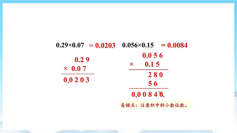 人教版数学五年级上册 1.4 小数乘小数 课件06