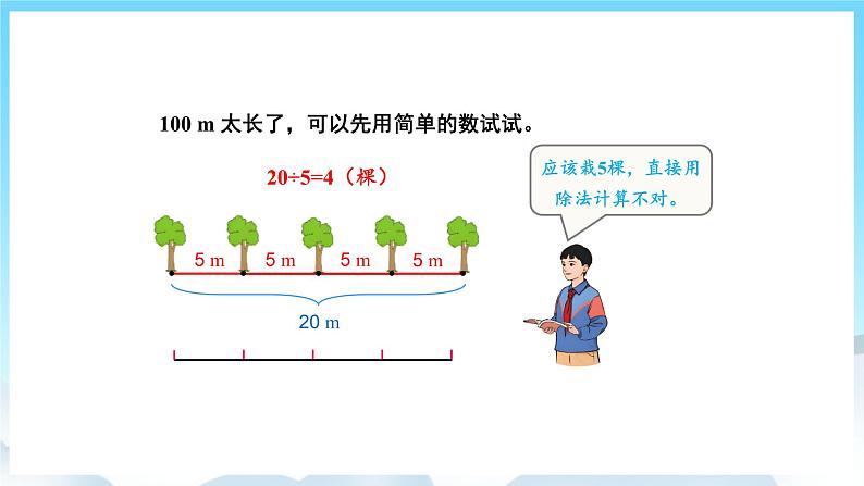 人教版数学五年级上册 7.1 植树问题 课件08