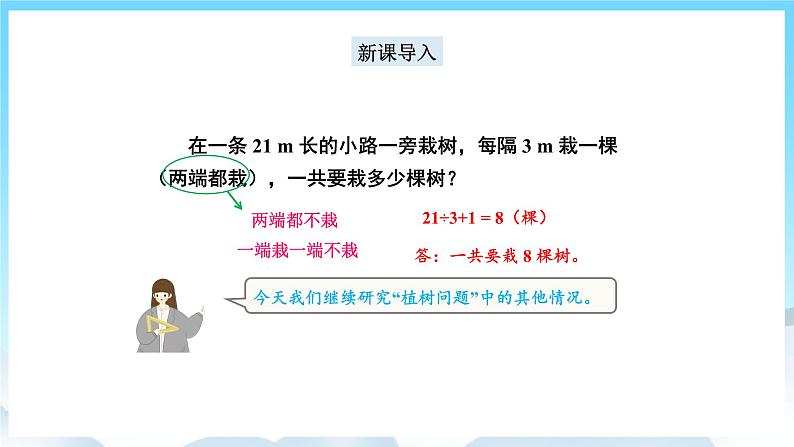 人教版数学五年级上册 7.2 植树问题 课件02