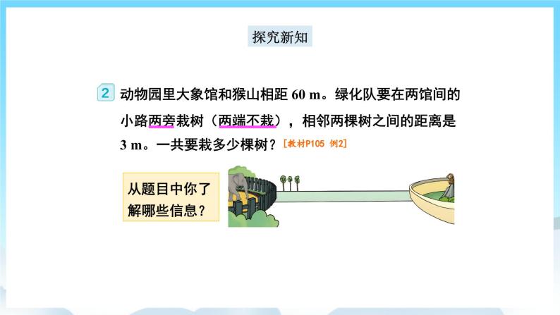 人教版数学五年级上册 7.2 植树问题 课件03