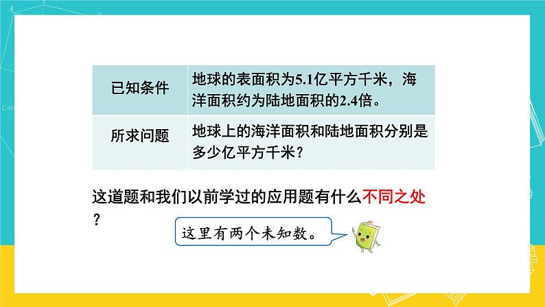 人教版数学五年级上册 5.13《实际问题与方程》课件+教案04