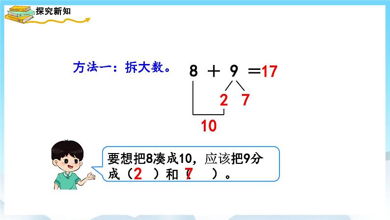 人教版数学一年级上册 8.3 8、7、6加几 课件+教案05