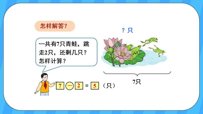 人教版数学一年级上册 5.5《解决问题》课件+教案05