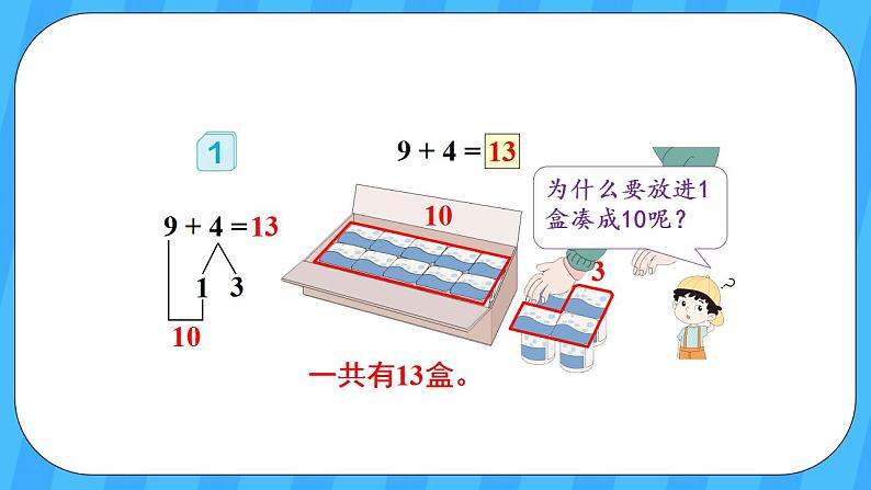 人教版数学一年级上册 8.1《9加几》课件+教案+素材07