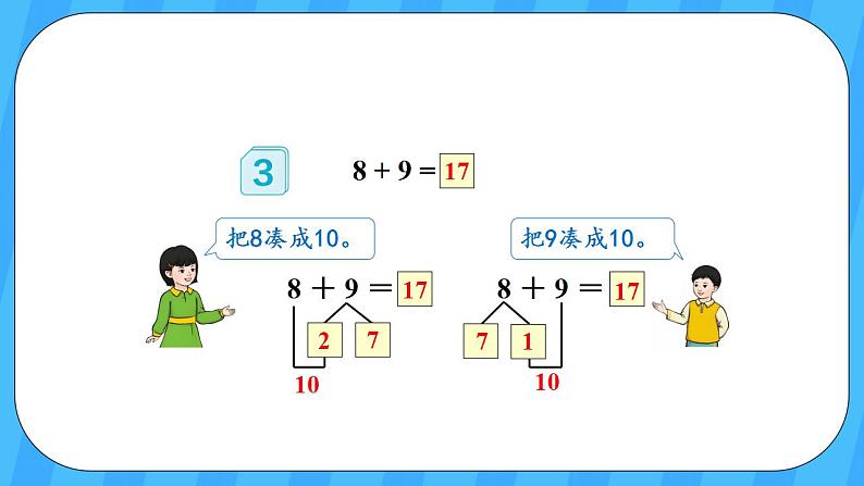 人教版数学一年级上册 8.3《8、7、6加几》课件+教案+素材05