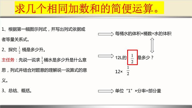 人教版六年级数学上册第一单元 分数乘法教材培训课件PPT08