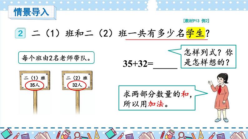 人教版小学数学2上 2《100以内的加法和减法（二）》1.加法 第2课时 不进位加（2） 课件02