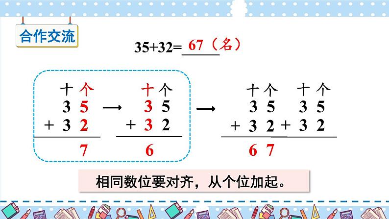 人教版小学数学2上 2《100以内的加法和减法（二）》1.加法 第2课时 不进位加（2） 课件05