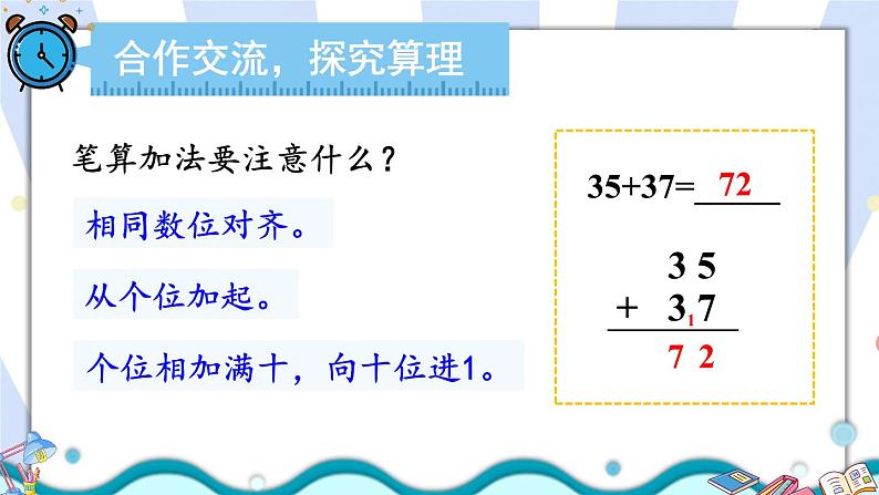 人教版小学数学2上 2《100以内的加法和减法（二）》1.加法 第3课时 进位加 课件07