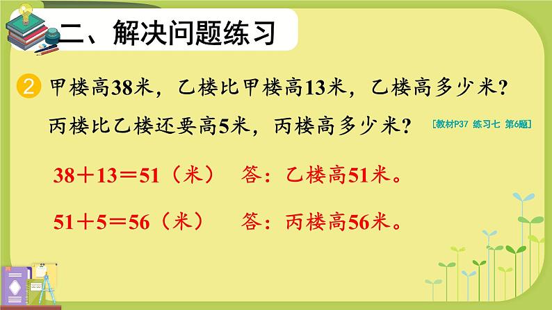 人教版小学数学2上 2《100以内的加法和减法（二）》整理和复习（2） 课件04