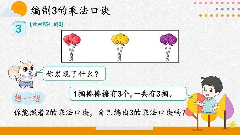 人教版小学数学2上 4《表内乘法（一）》2.2~6的乘法口诀 第2课时 2、3的乘法口诀 课件08