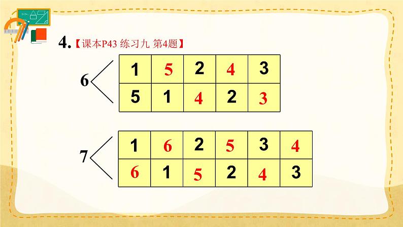 人教版小学数学1上  5《6~10的认识和加减法》 教材练习九 课件05