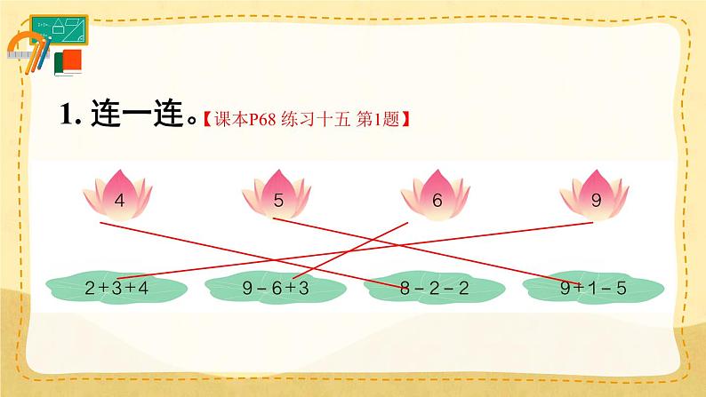 人教版小学数学1上  5《6~10的认识和加减法》 教材练习十五 课件02