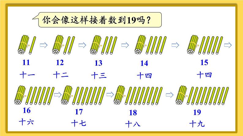 人教版小学数学1上 6《11~20各数的认识》第1课时 11~20各数的认识（1） 课件06