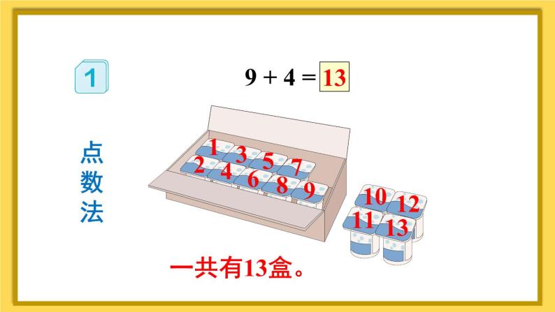 人教版小学数学1上 8《20以内的进位加法》第1课时 9加几 课件06