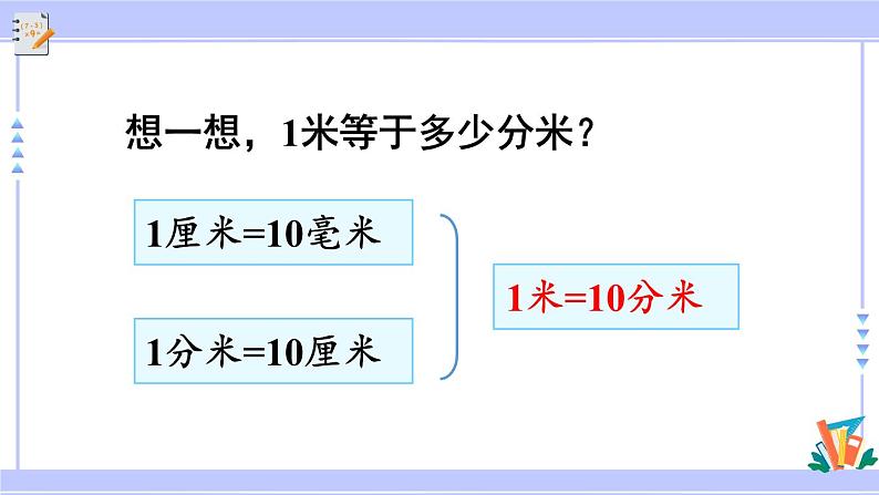 人教版小学数学3上 3《测量》第2课时 分米的认识及长度单位间的换算 课件05