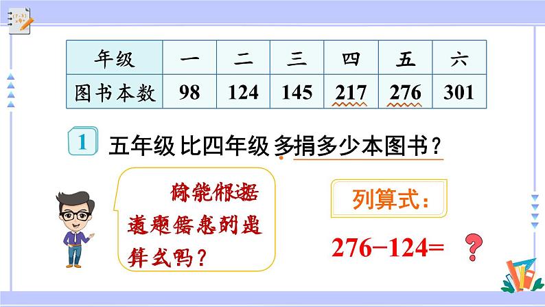 人教版小学数学3上 4《万以内的加法和减法（二）》2 减法 第1课时 三位数减三位数（不退位） 课件第5页