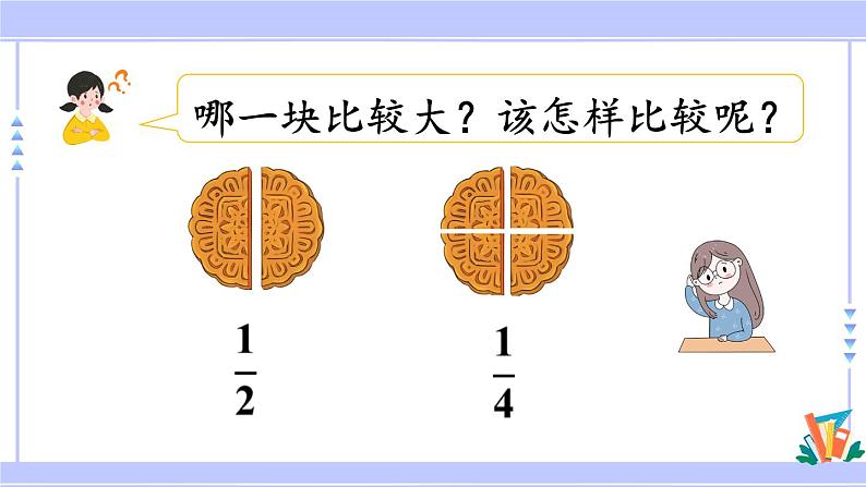 人教版小学数学3上 8《分数的初步认识》 1 分数的初步认识 第2课时 比较几分之一的大小 课件03