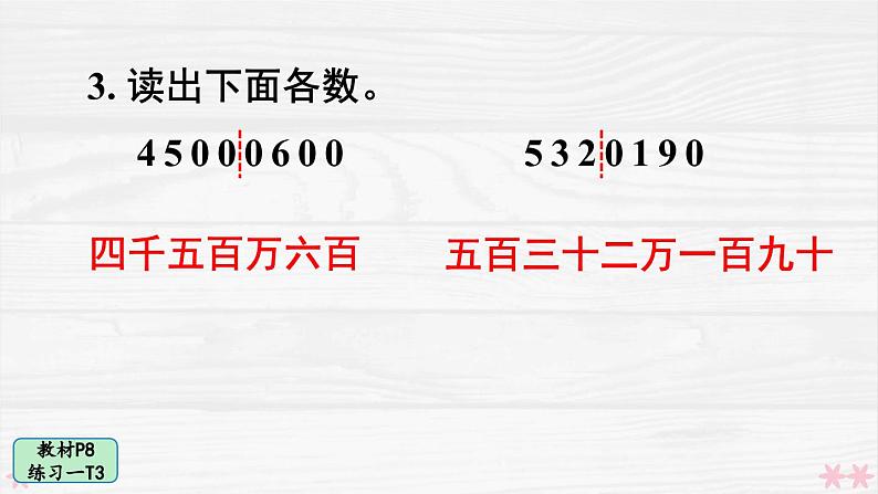 人教版小学数学4上 1《大数的认识》 教材练习一 课件第5页