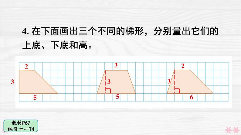 人教版小学数学4上 5《平行四边形和梯形》教材练习十一 课件05