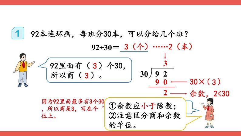 人教版小学数学4上 6《除数是两位数的除法》2.笔算除法 第1课时 除数是整十数的除法 课件第6页